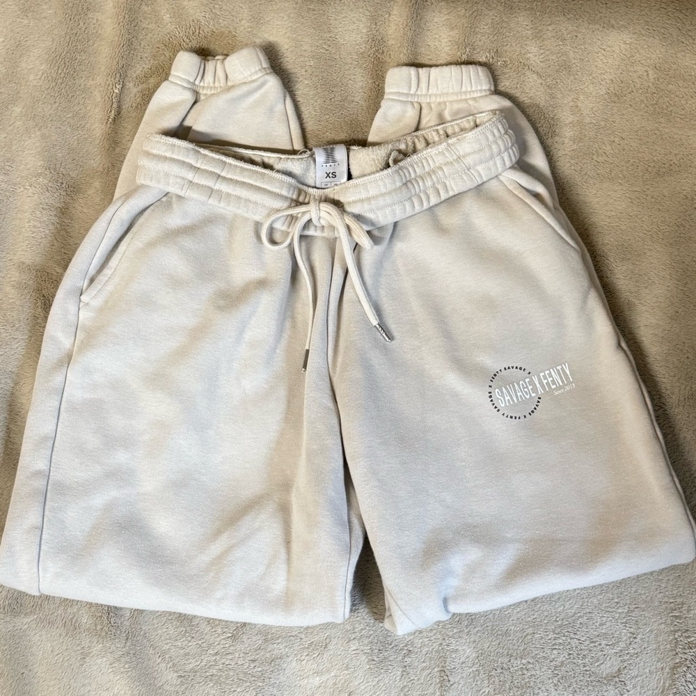 Savage X Fenty Cream Track Pants